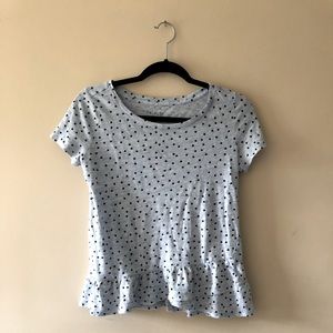 XS poka dot blouse.